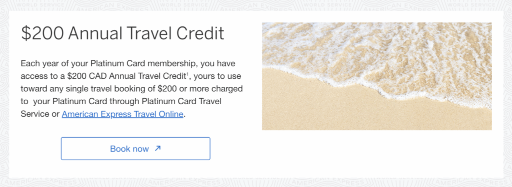 Amex Plat $200 travel credit