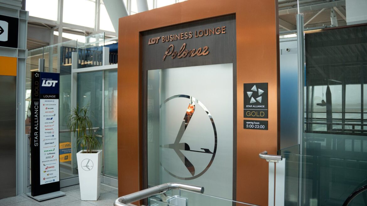 a sign in a building