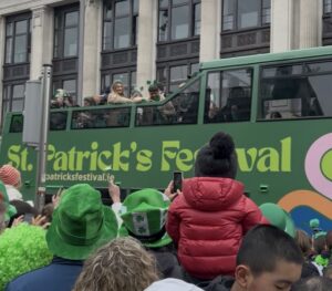 My St. Patrick's Day Experience a group of people in a parade