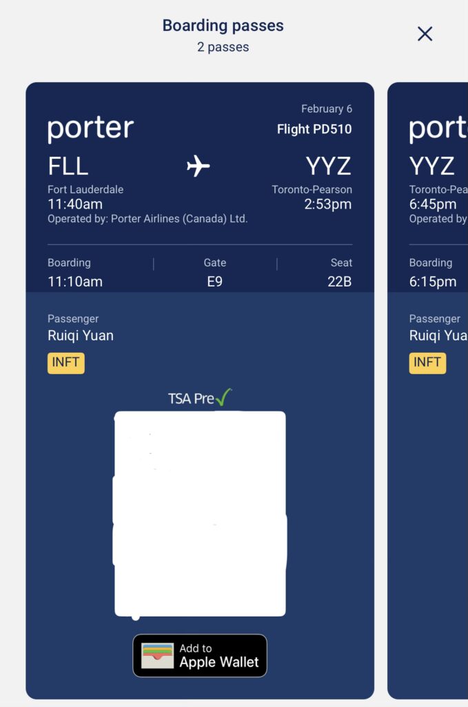 PD digital boarding pass