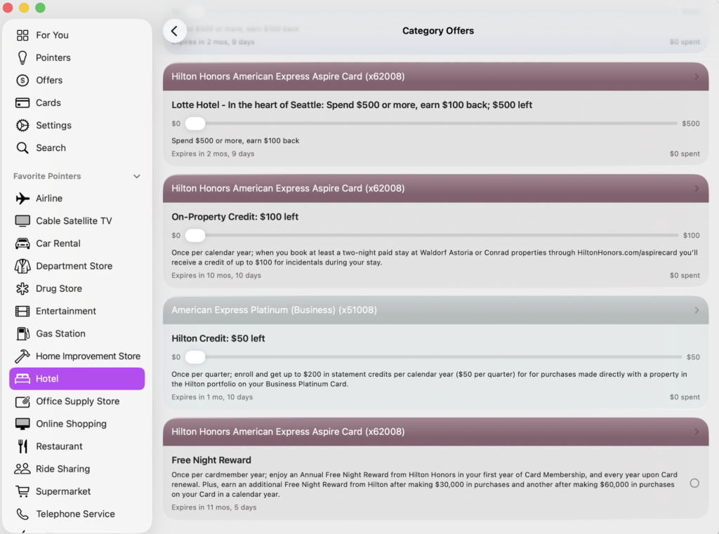 Cardpointers+ Mac app