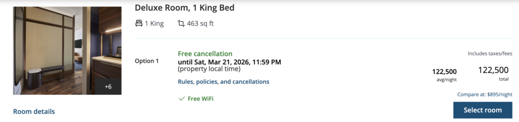Aeroplan hotel search