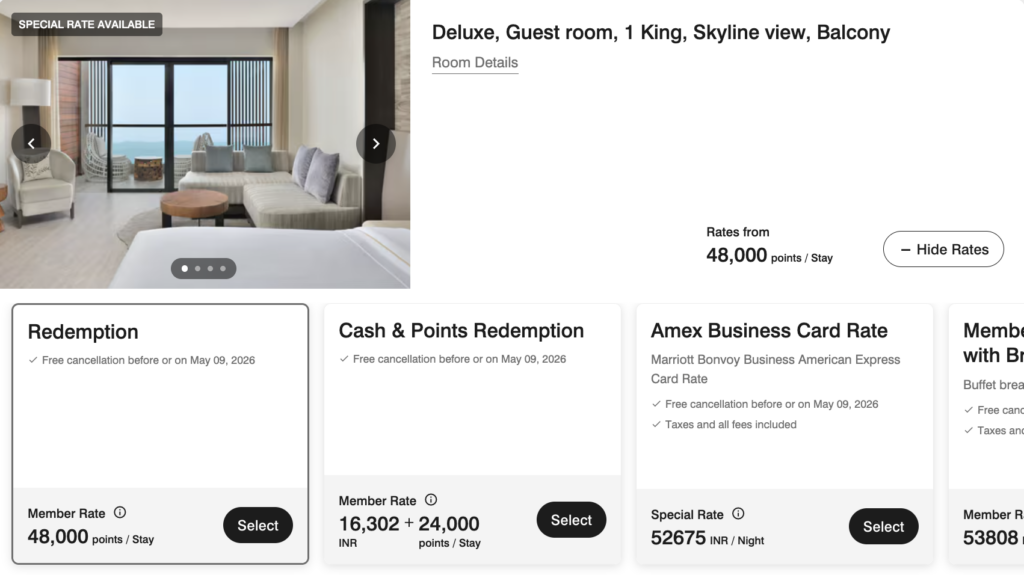 a screenshot of a hotel room