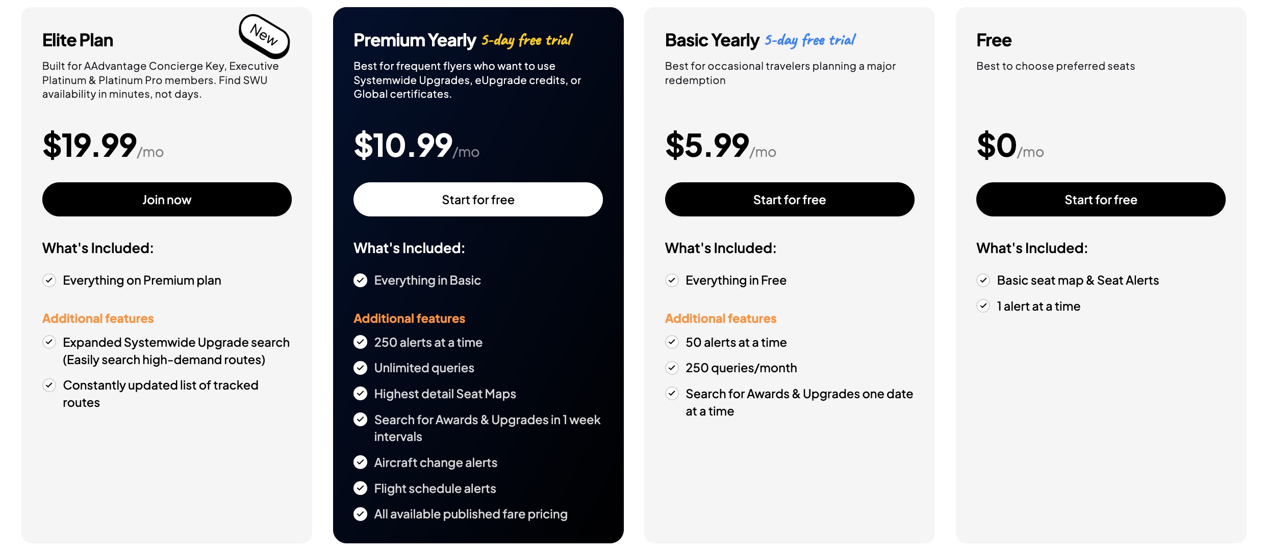 a screenshot of a price list