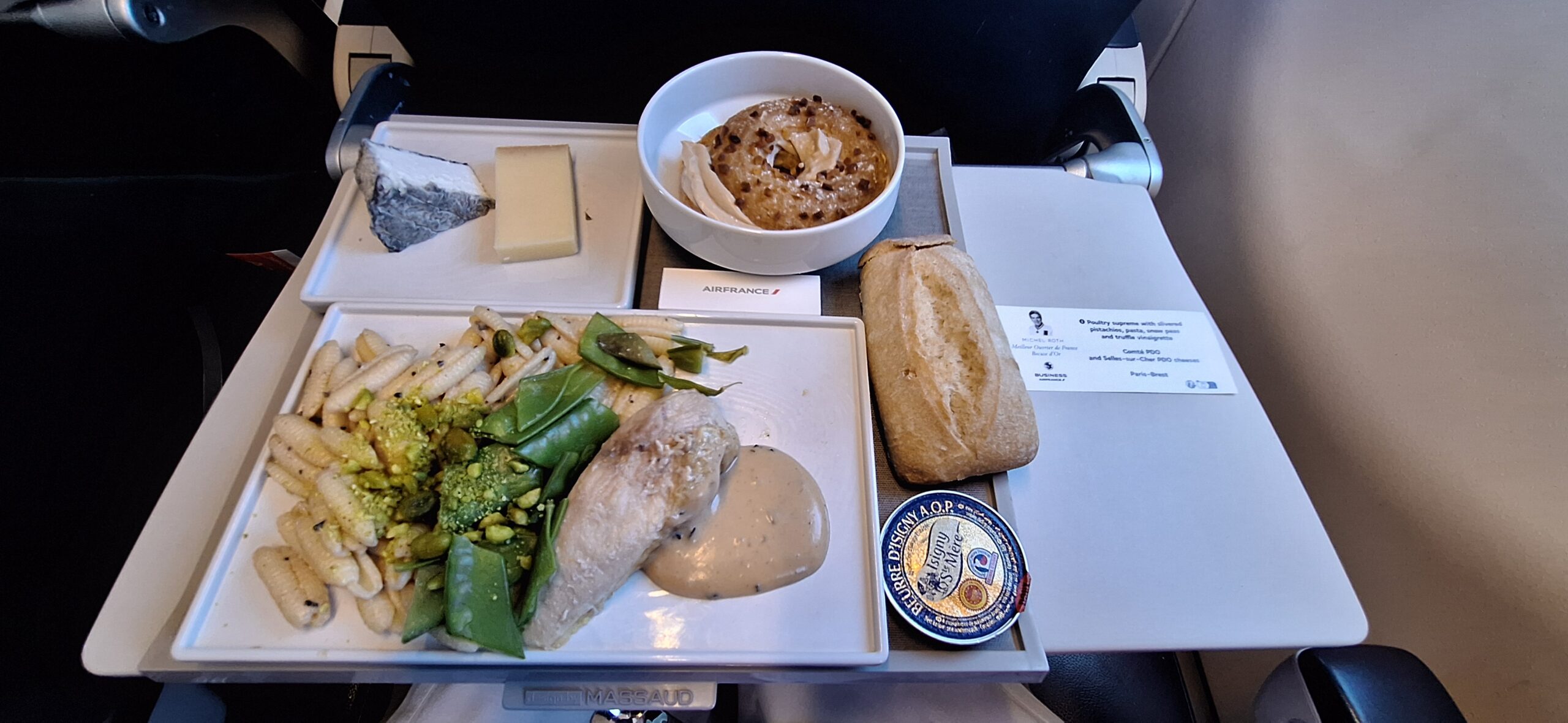 a tray of food on a table