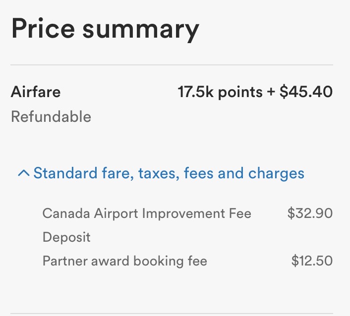 a screenshot of a price list