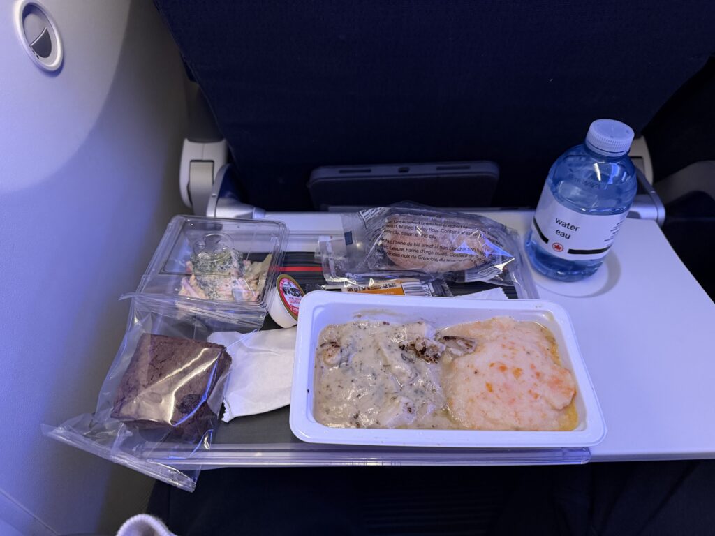 food on a tray on a table