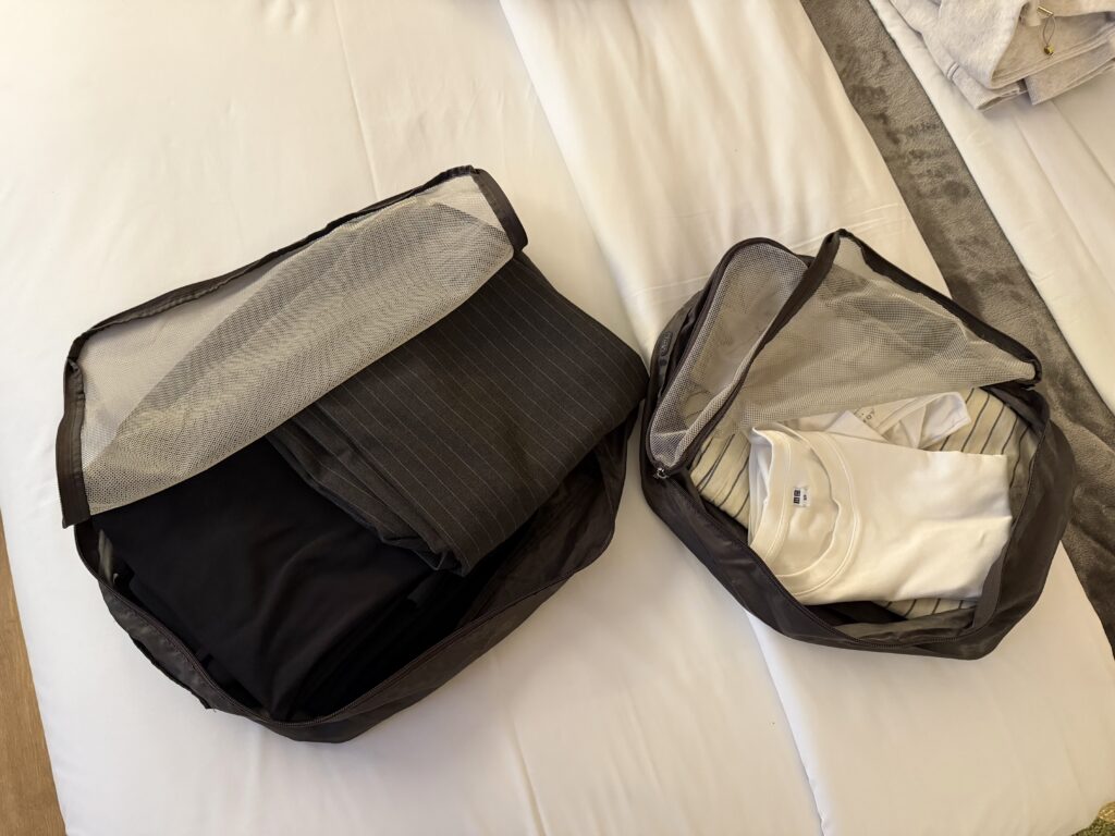 PMB Team's Must-Have Travel Products a clothes in a mesh bag