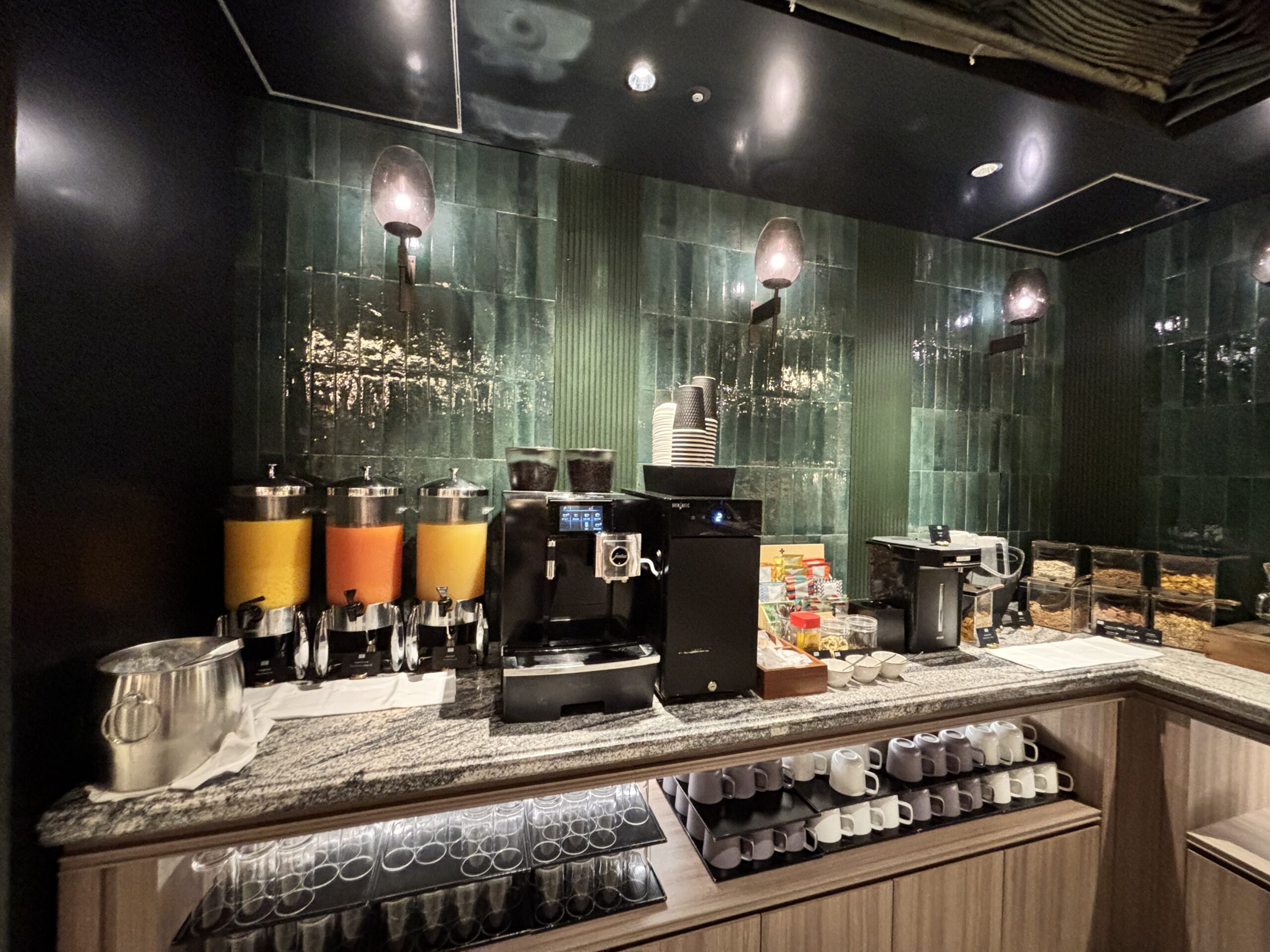 Juice and caffeinated drinks 