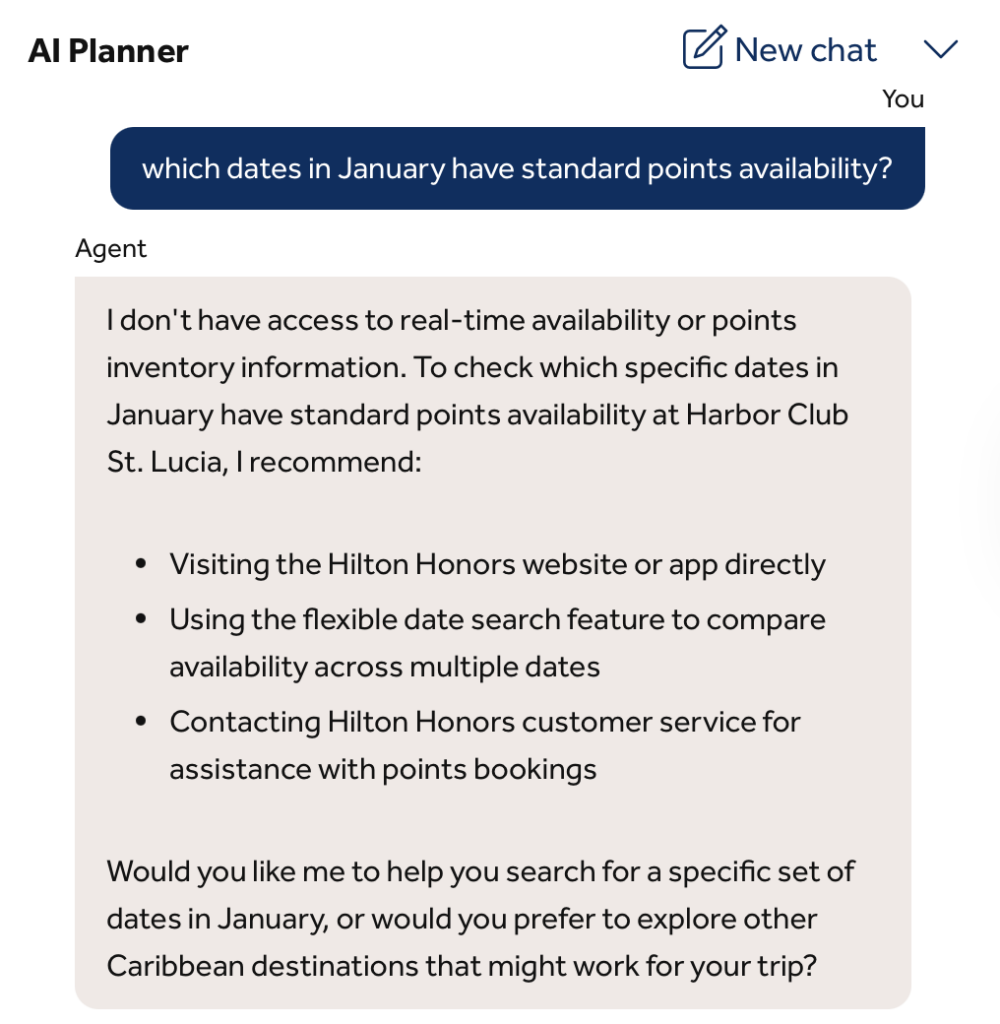 Hilton AI Planner