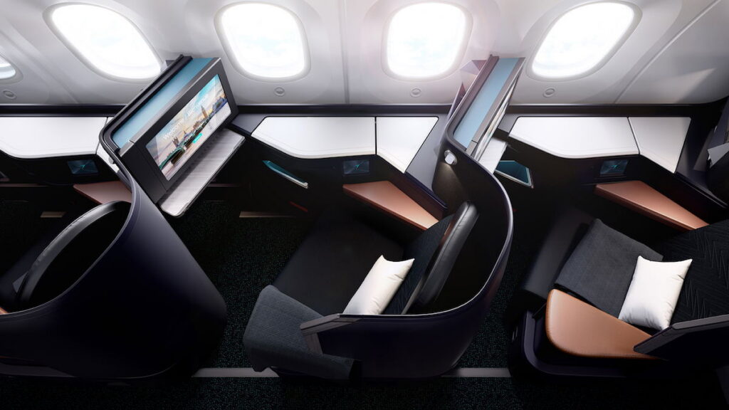 a view of the inside of a plane