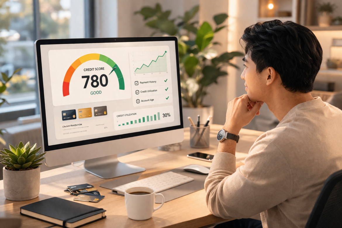 a man looking at a computer screen