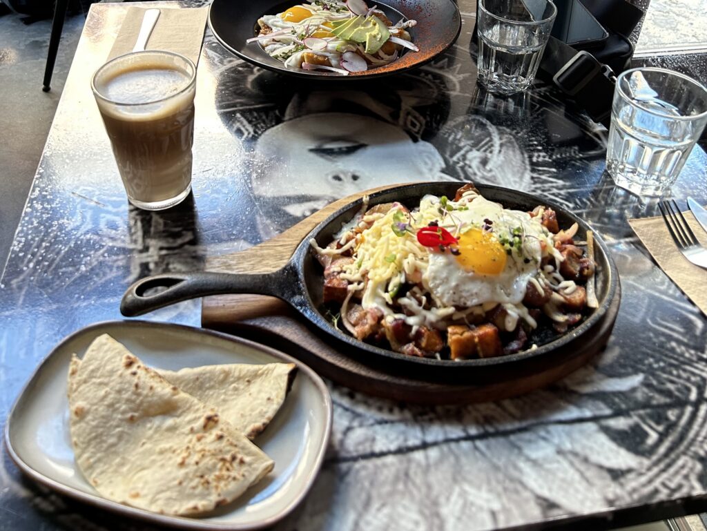 a plate of food on a table
