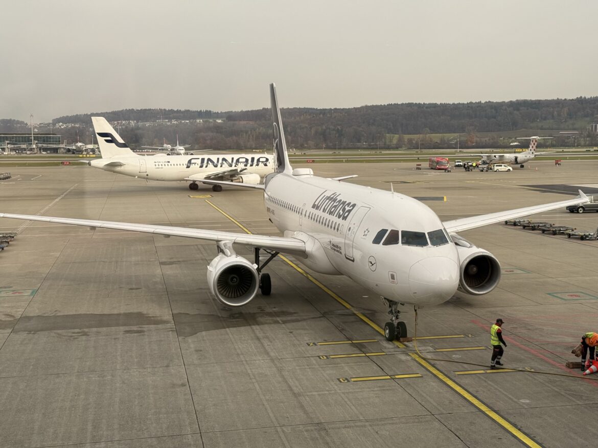 a two airplanes on a runway