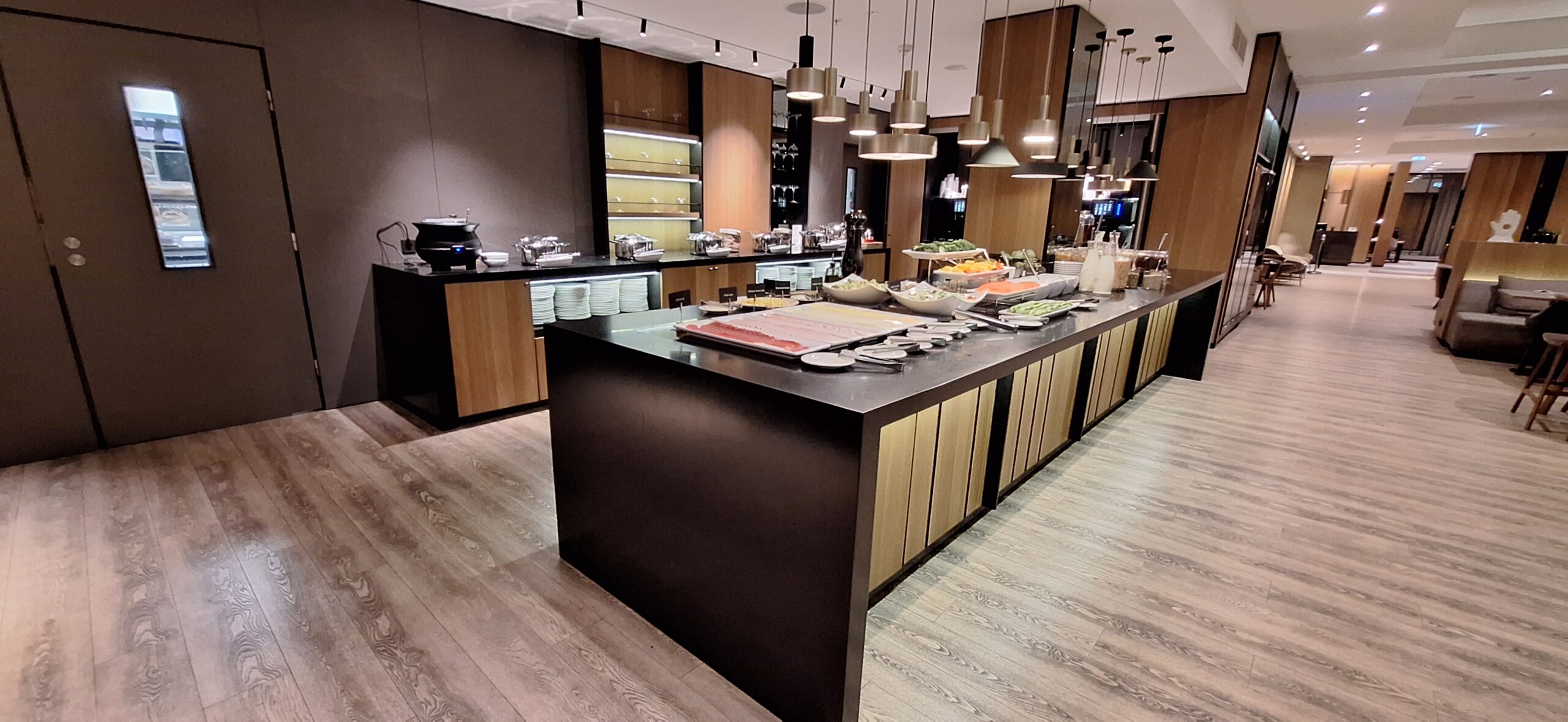 AC Hotel Riga by Marriott Review a kitchen with a large counter