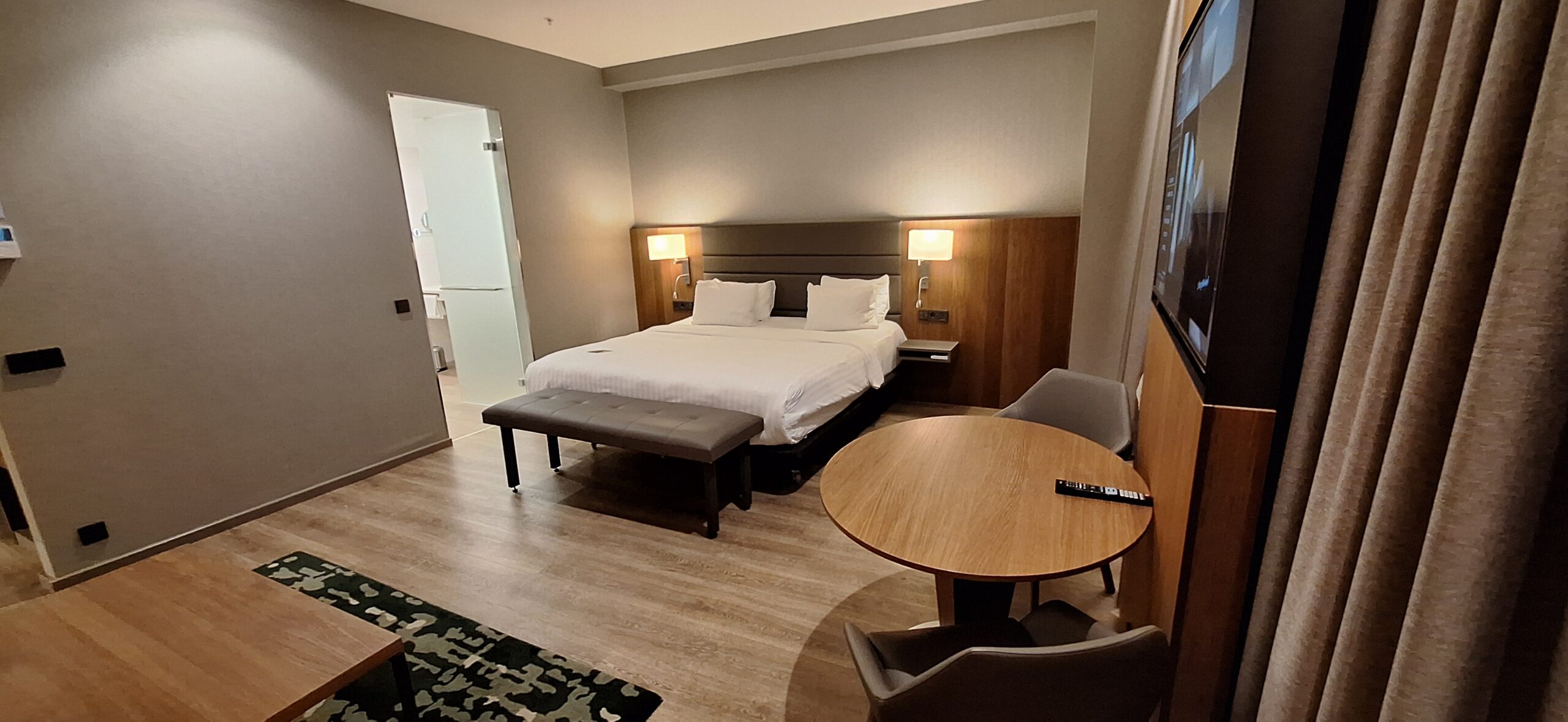 AC Hotel Riga by Marriott Review a room with a bed and a table