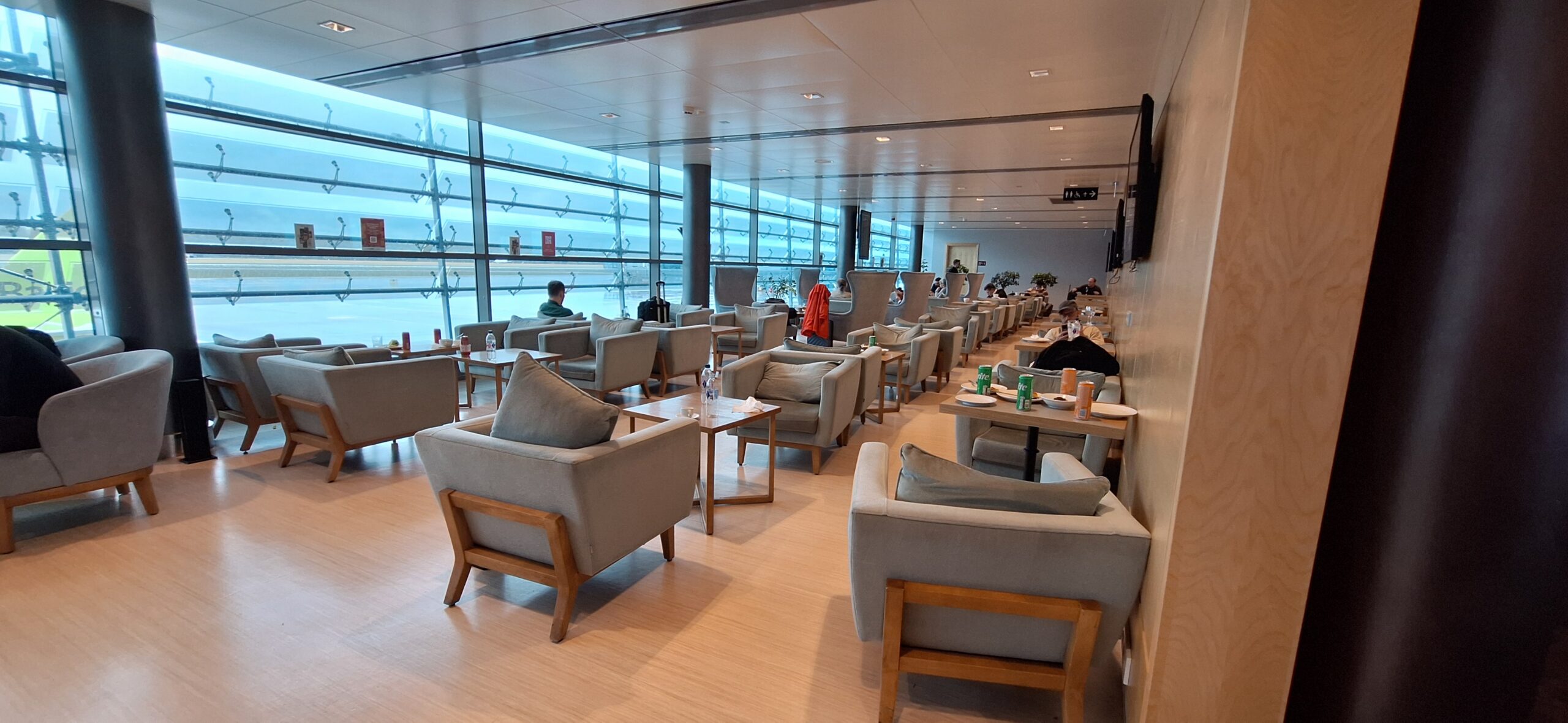 a room with chairs and tables