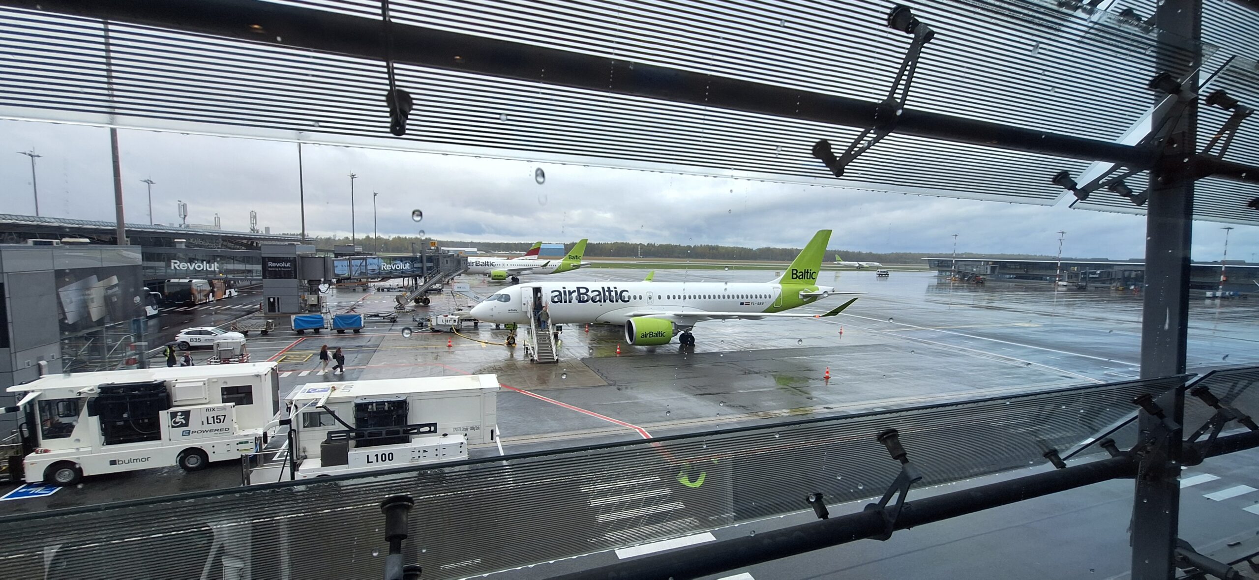 a plane on the runway