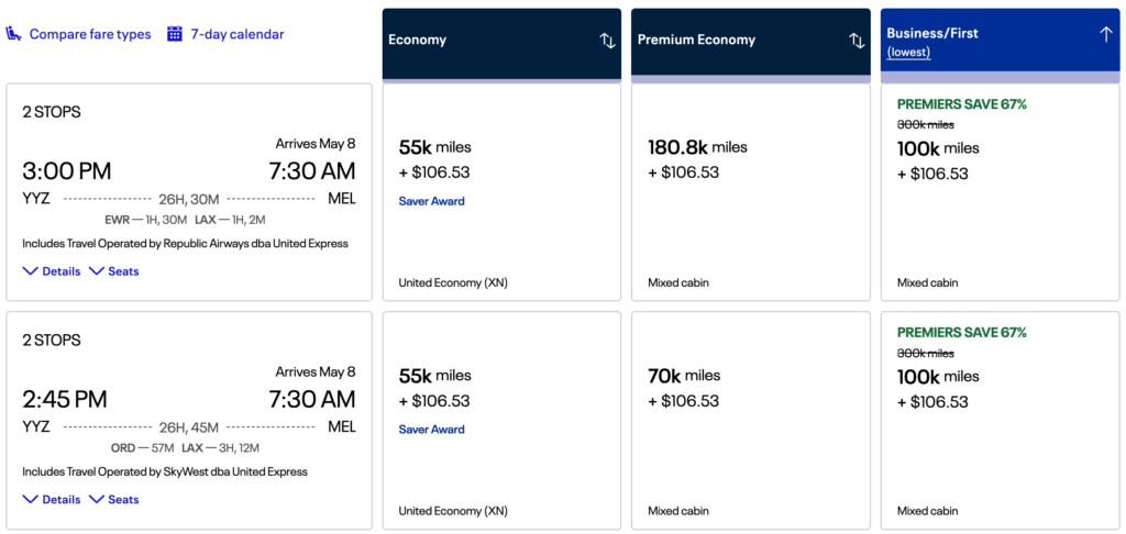 United Mileageplus flights to Australia