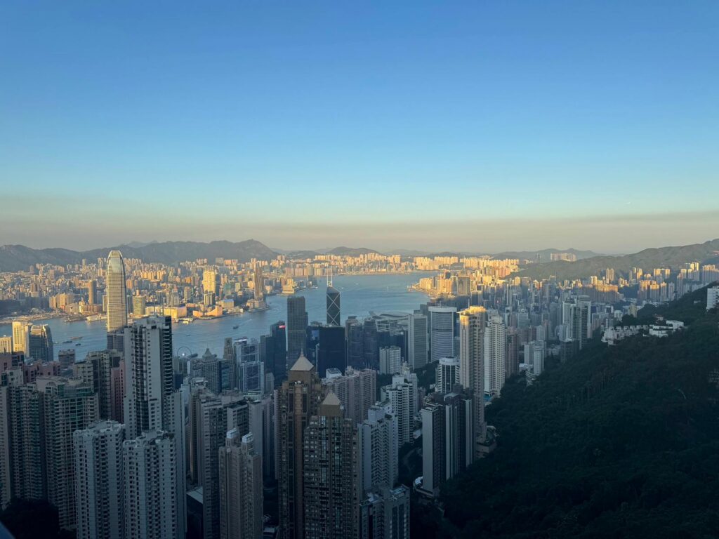 a cityscape with a body of water