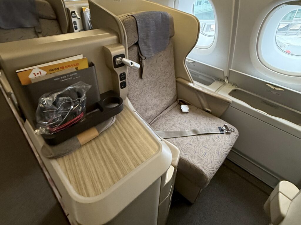 a seat on an airplane