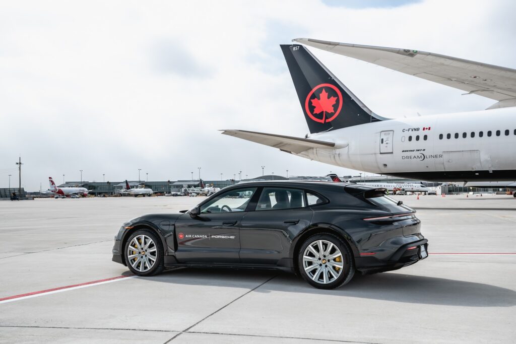 a car parked on a runway