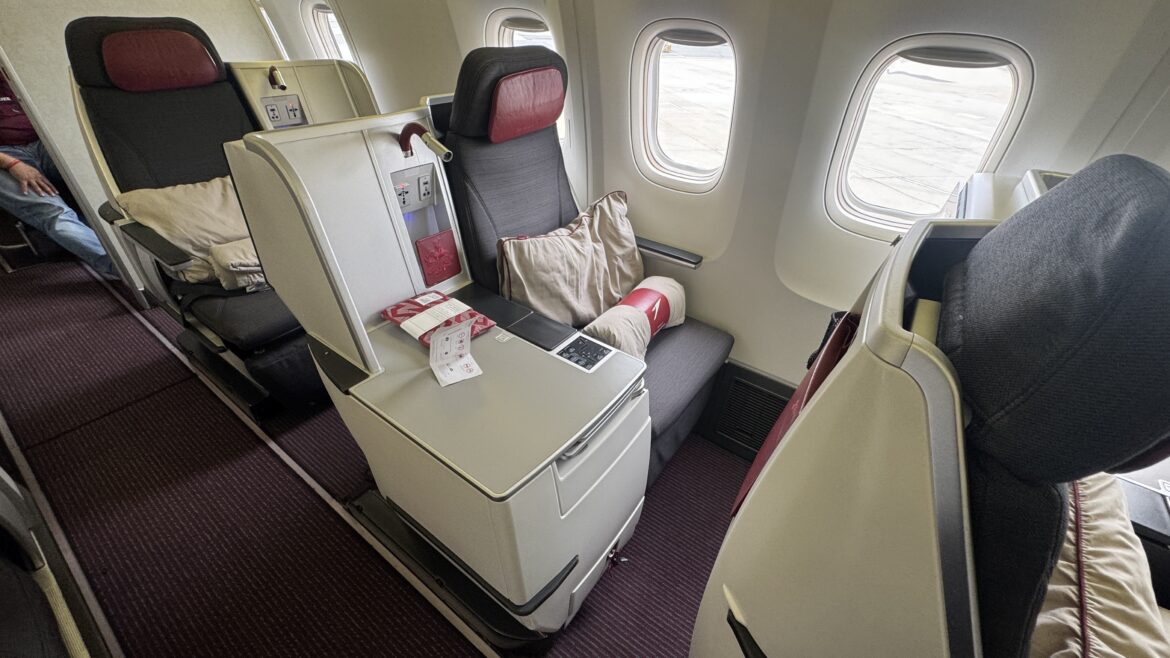 a seat in a plane