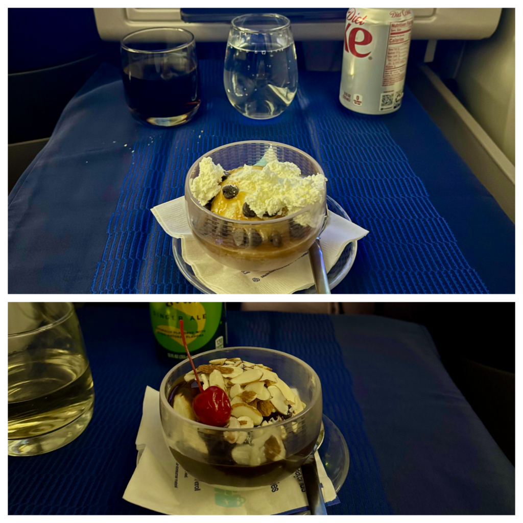 a collage of food on a table