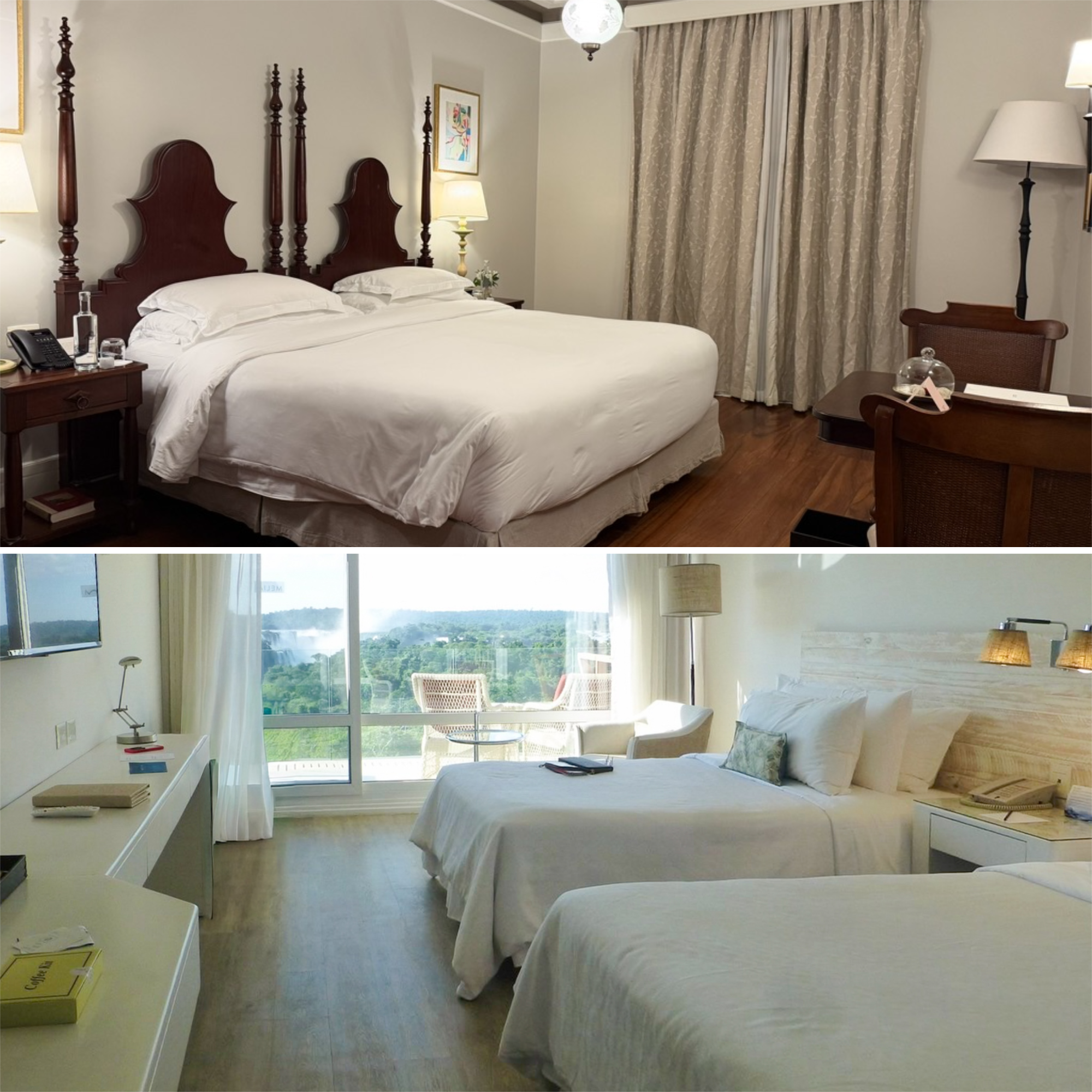 two beds in a hotel room