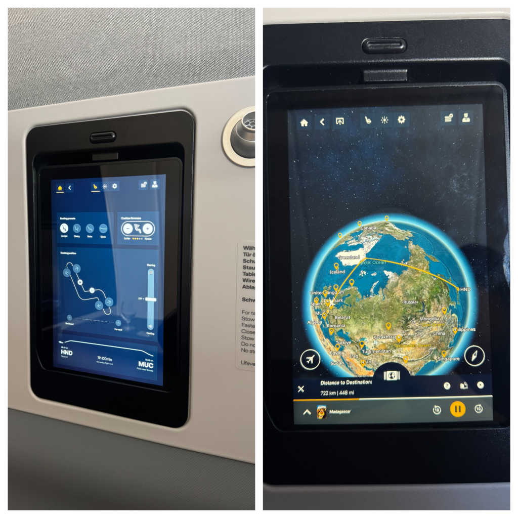 a screen with a map on it
