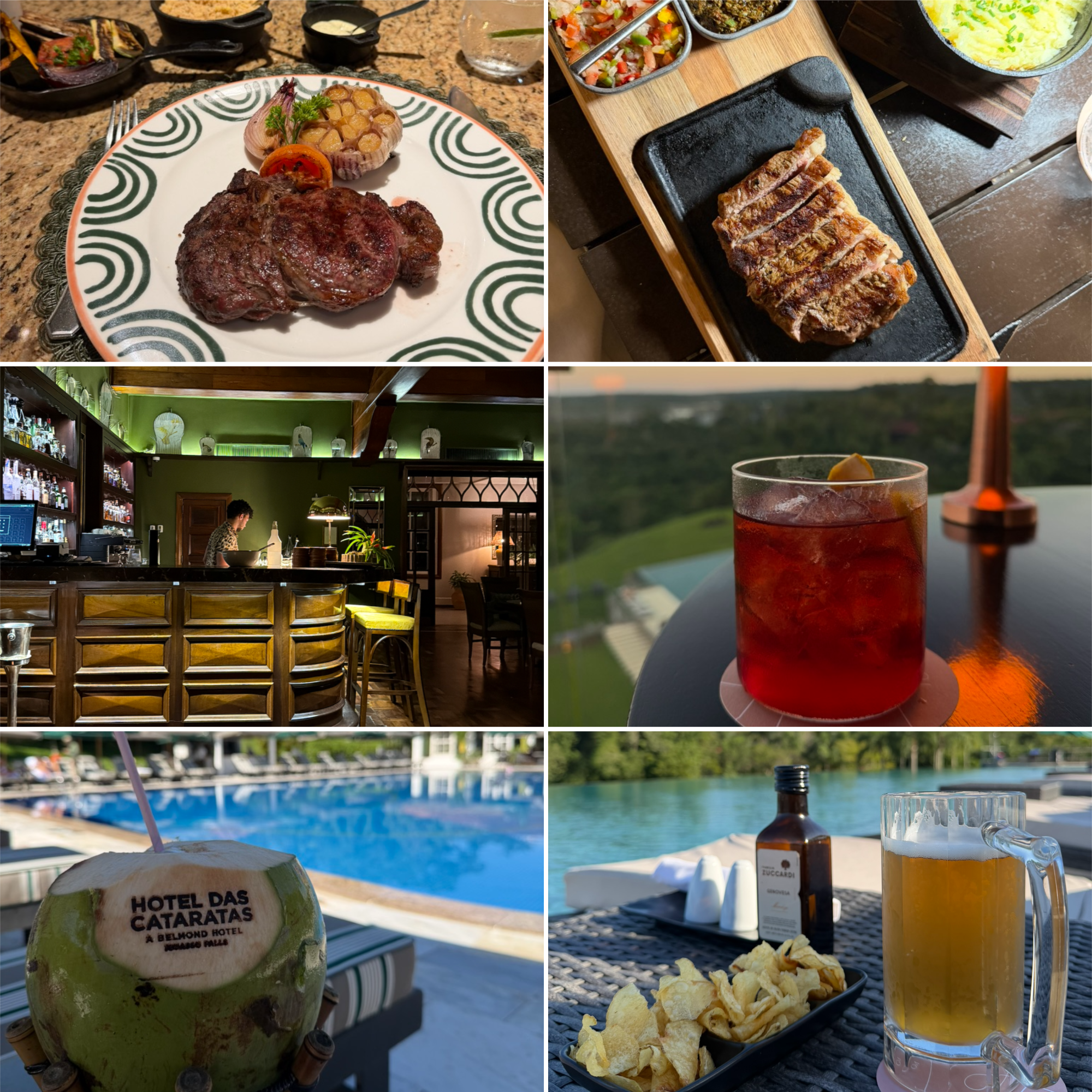 a collage of food and drinks