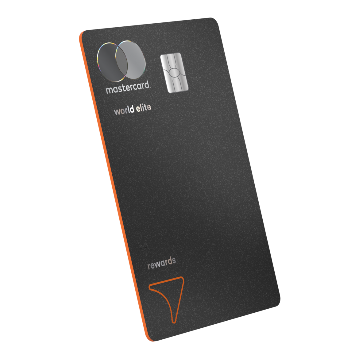 a black and orange credit card