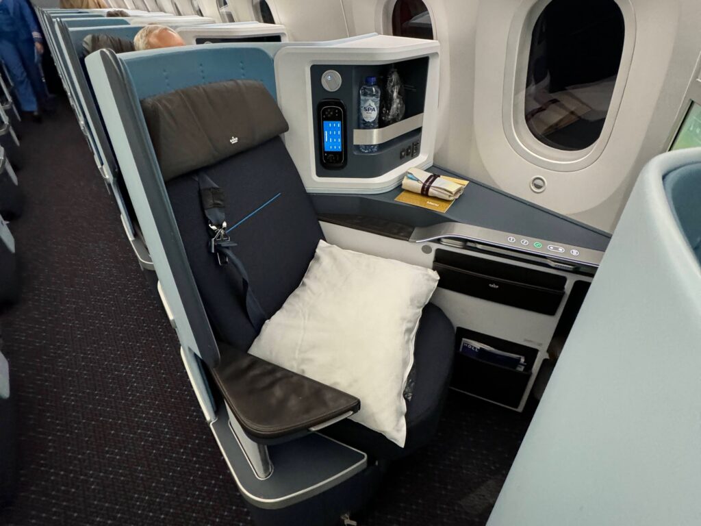 a seat in a plane