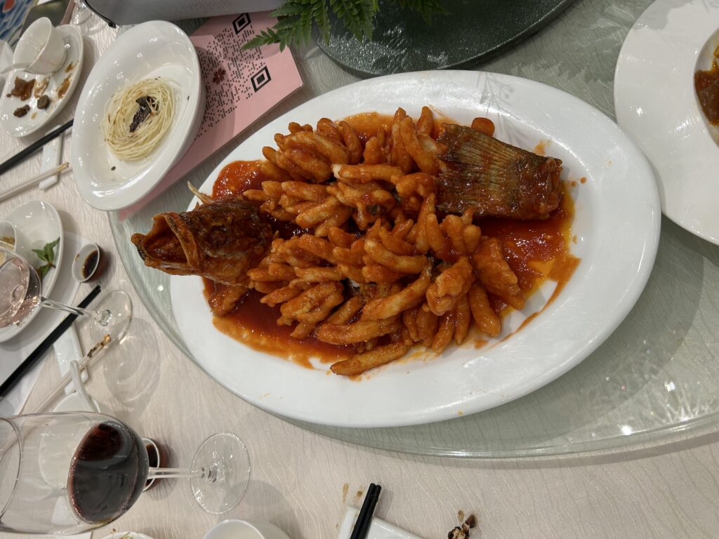 a plate of food on a table