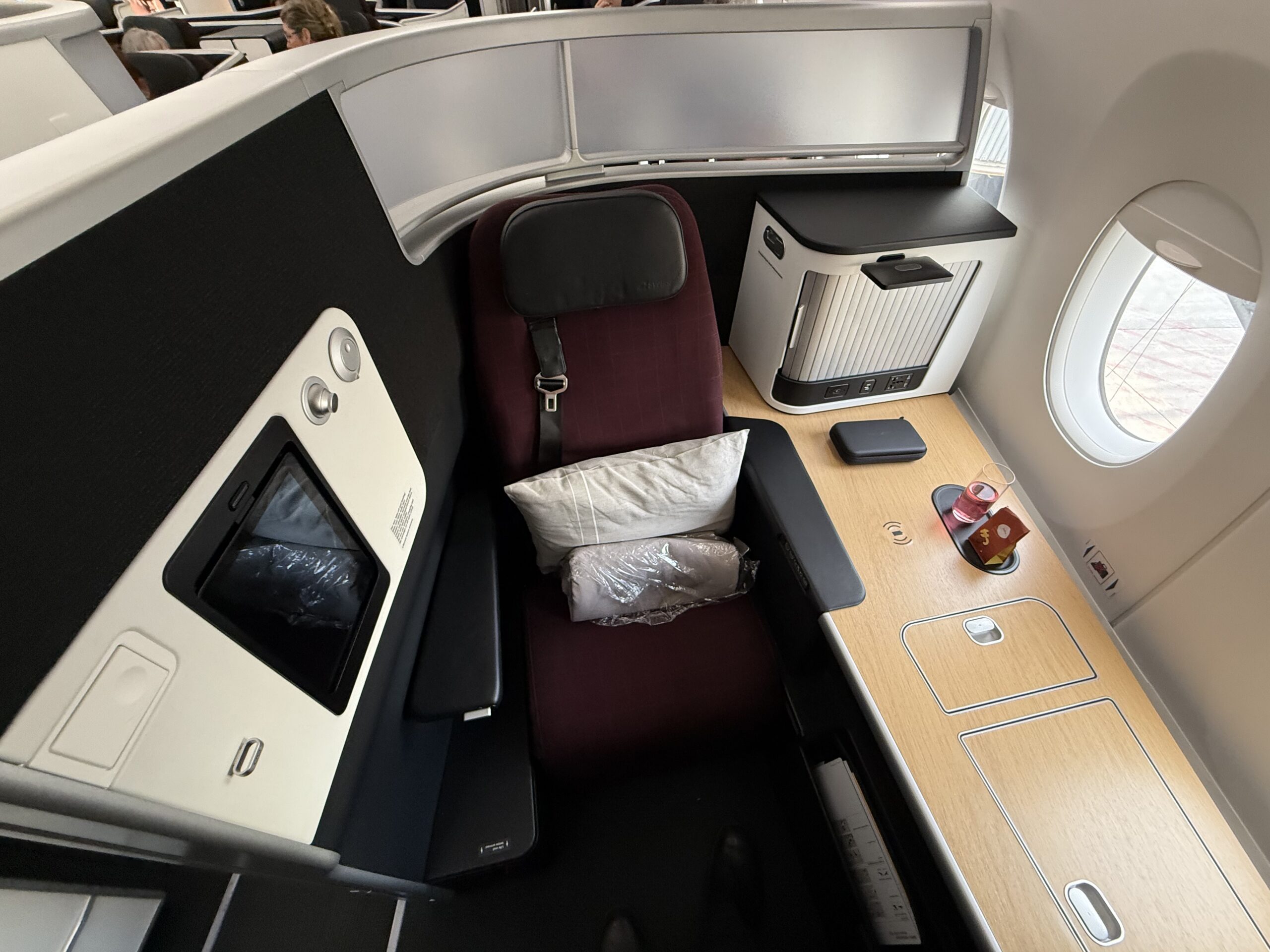 a seat in a plane