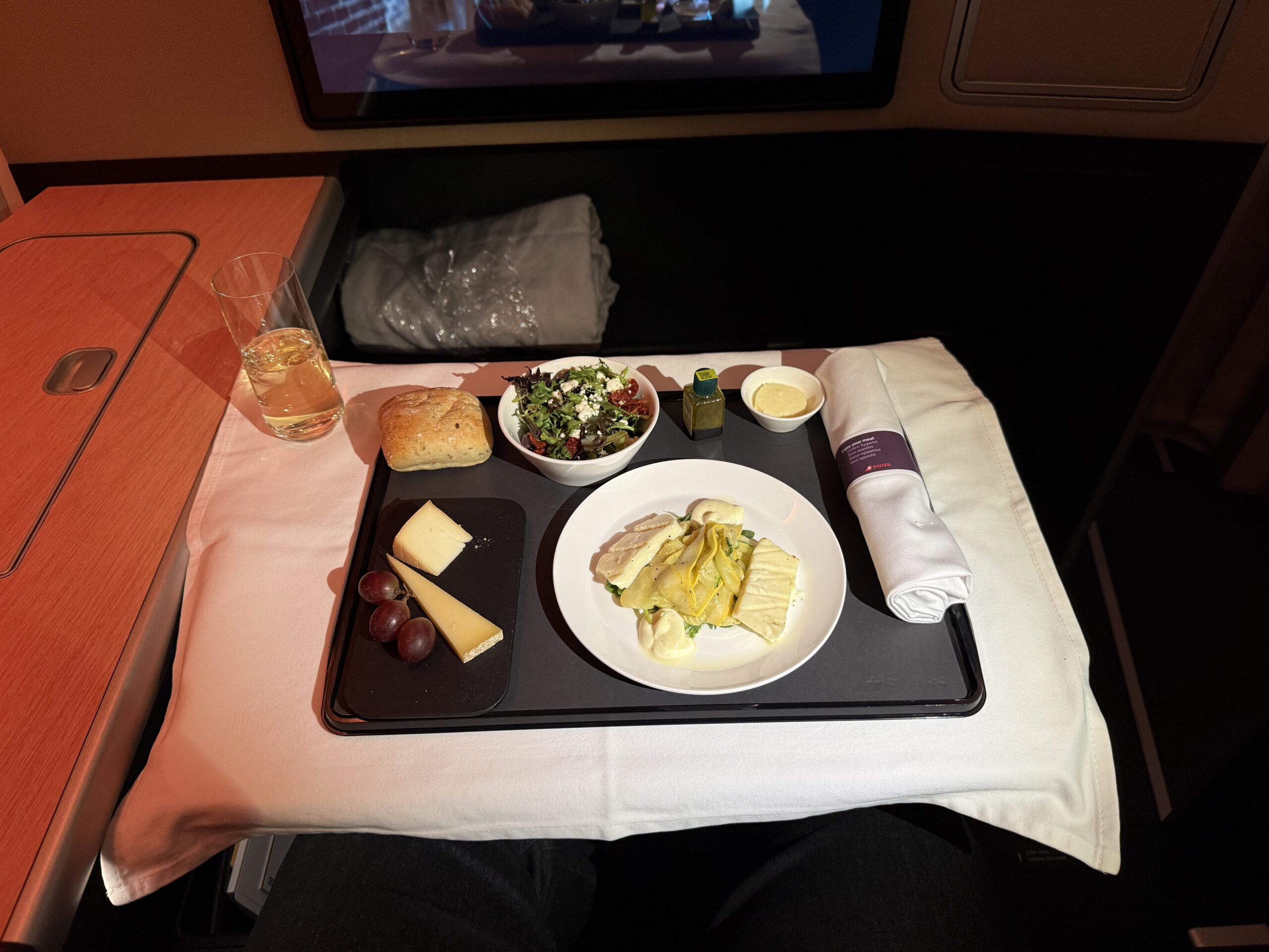 a tray with food on it