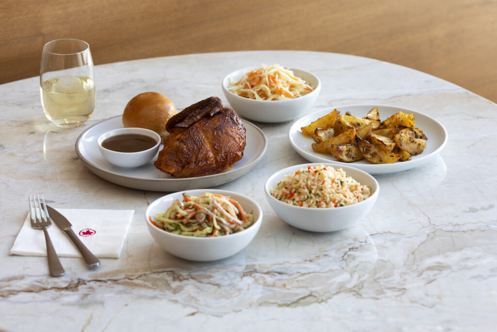 a plate of food on a table