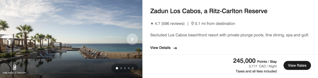 redeem Marriott points at Zadun