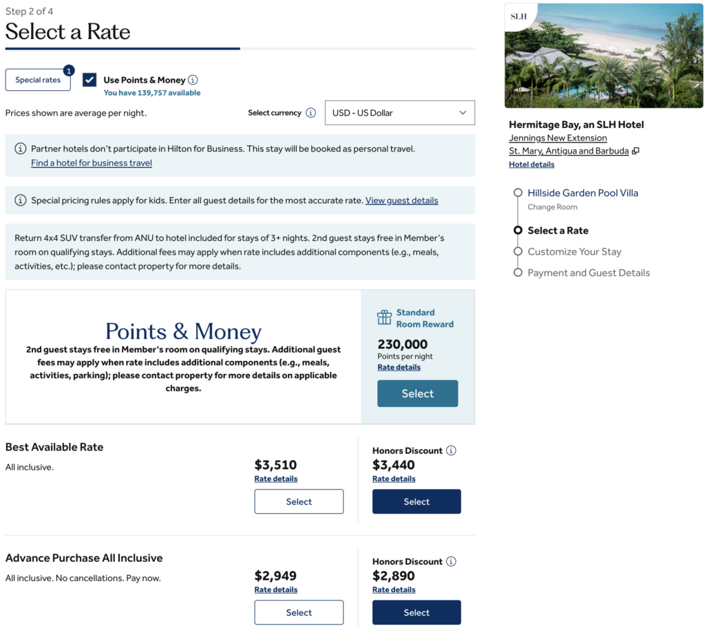Hermitage Bay Hilton redemption