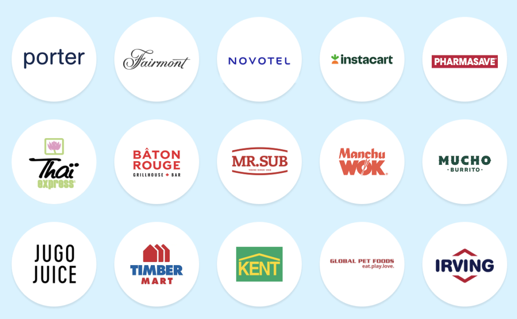 a group of logos in a circle