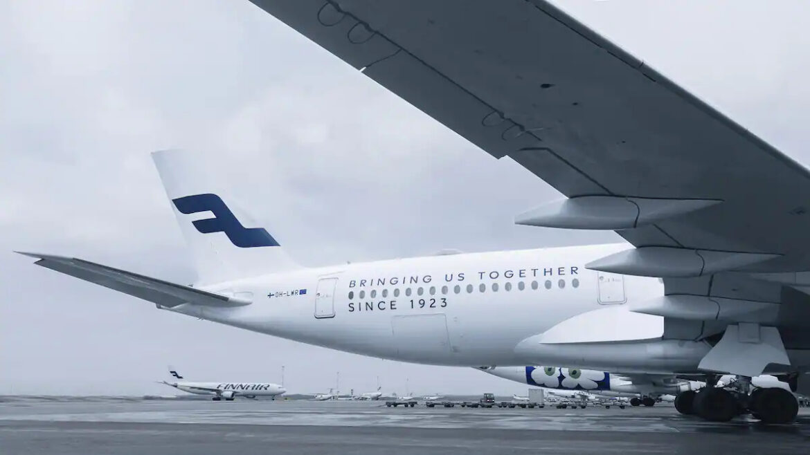 a plane on the runway