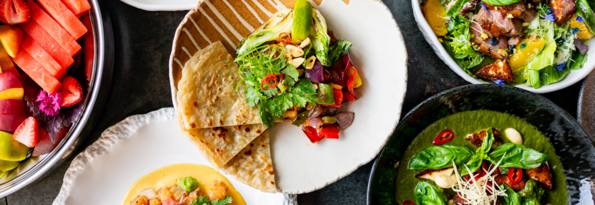 a plate of food on a table