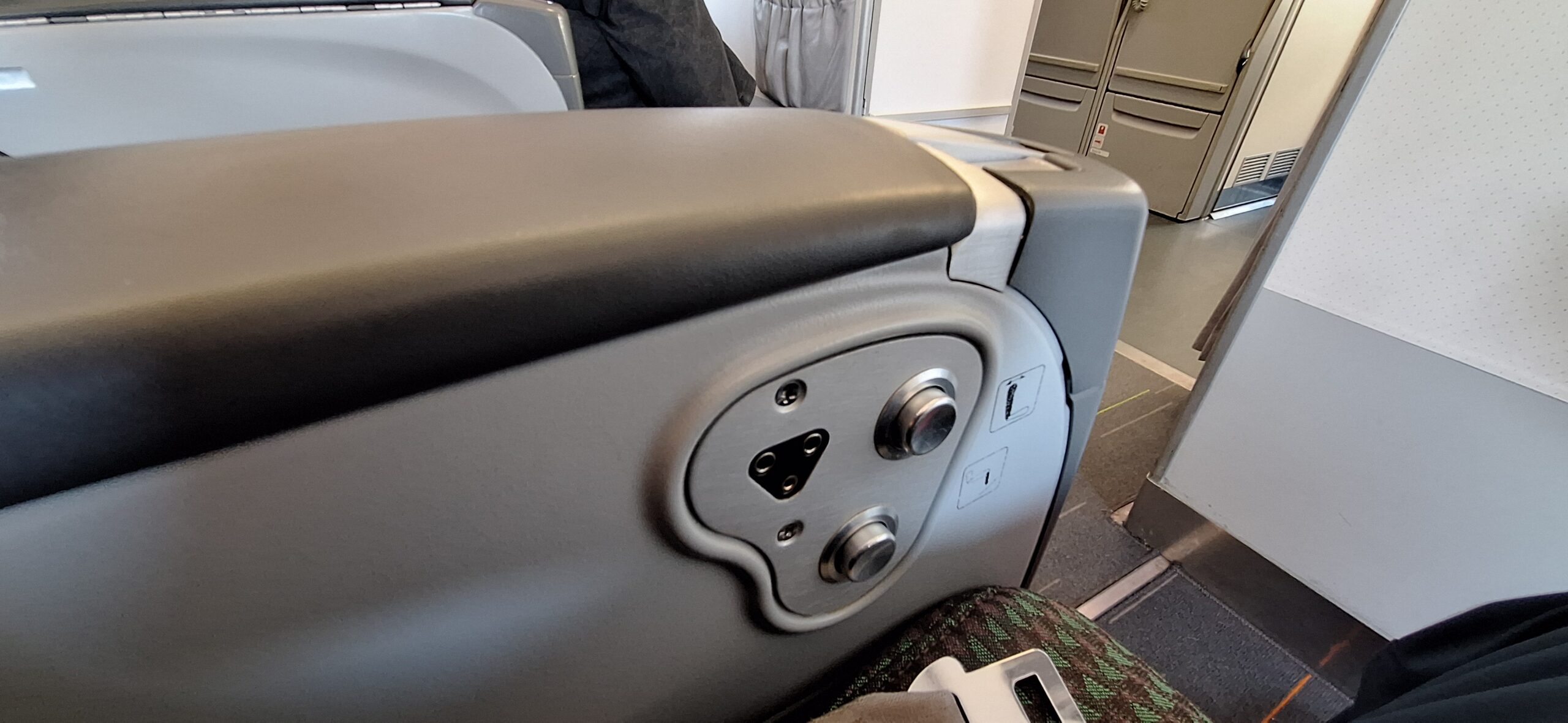 a close up of a seat
