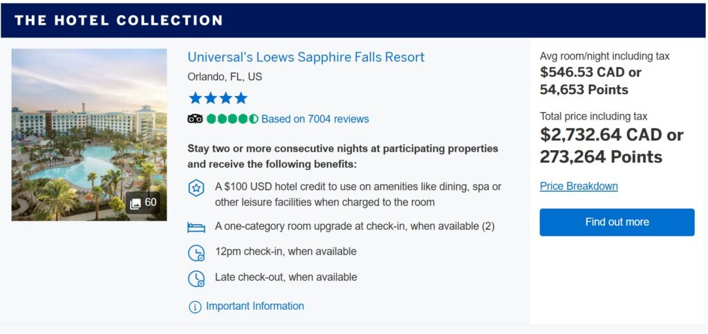 a screenshot of a hotel