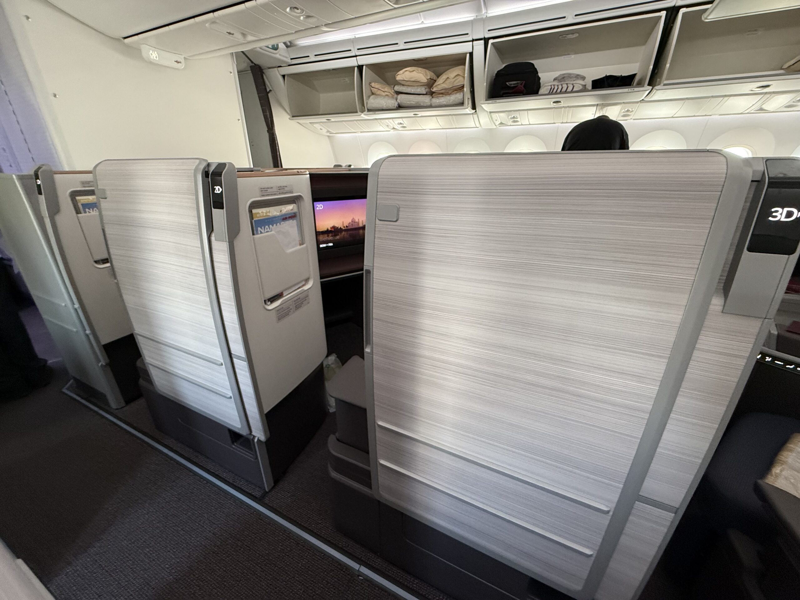 Air India 787-9 Business Class a seat in an airplane