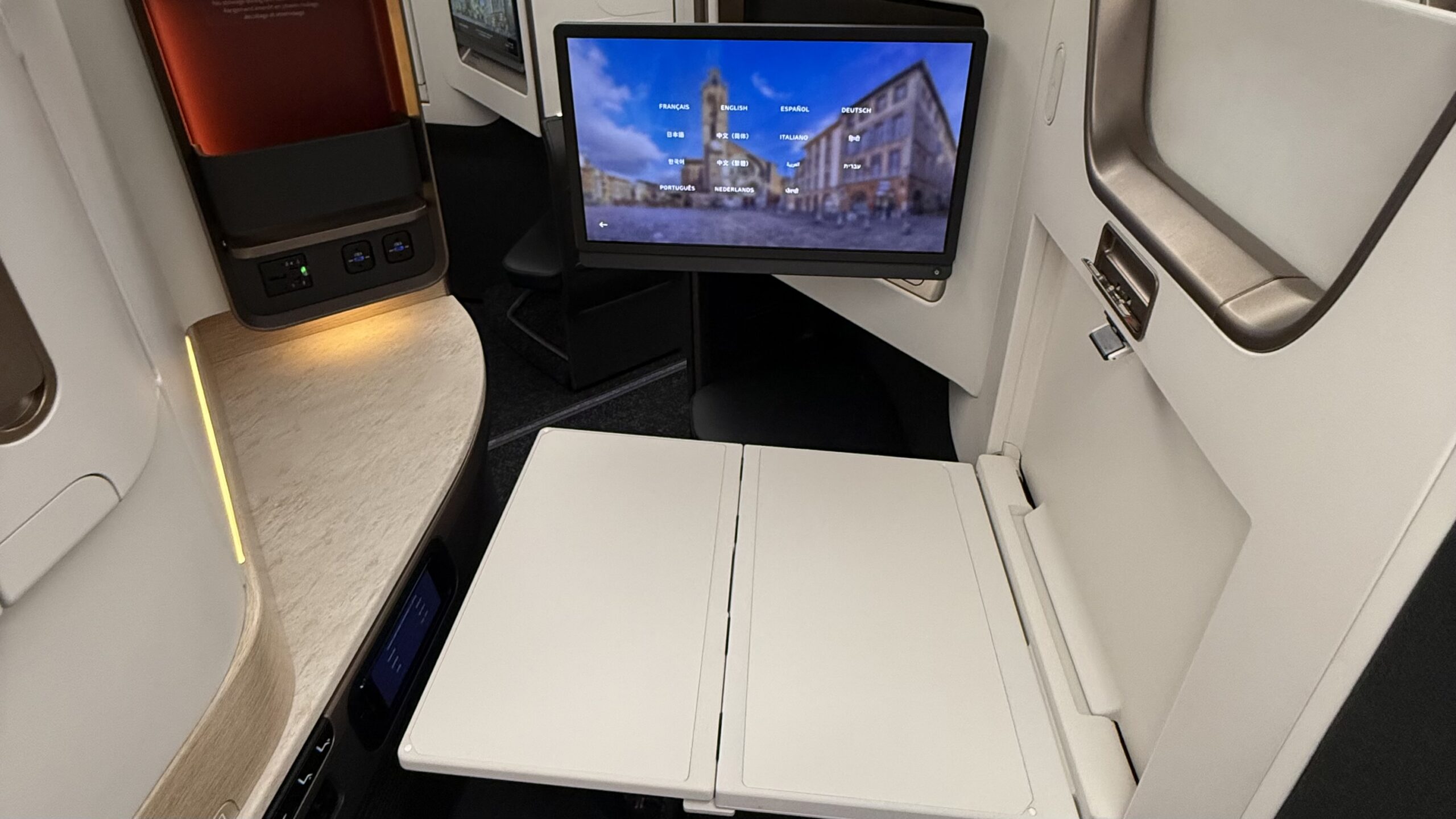 a screen on a table