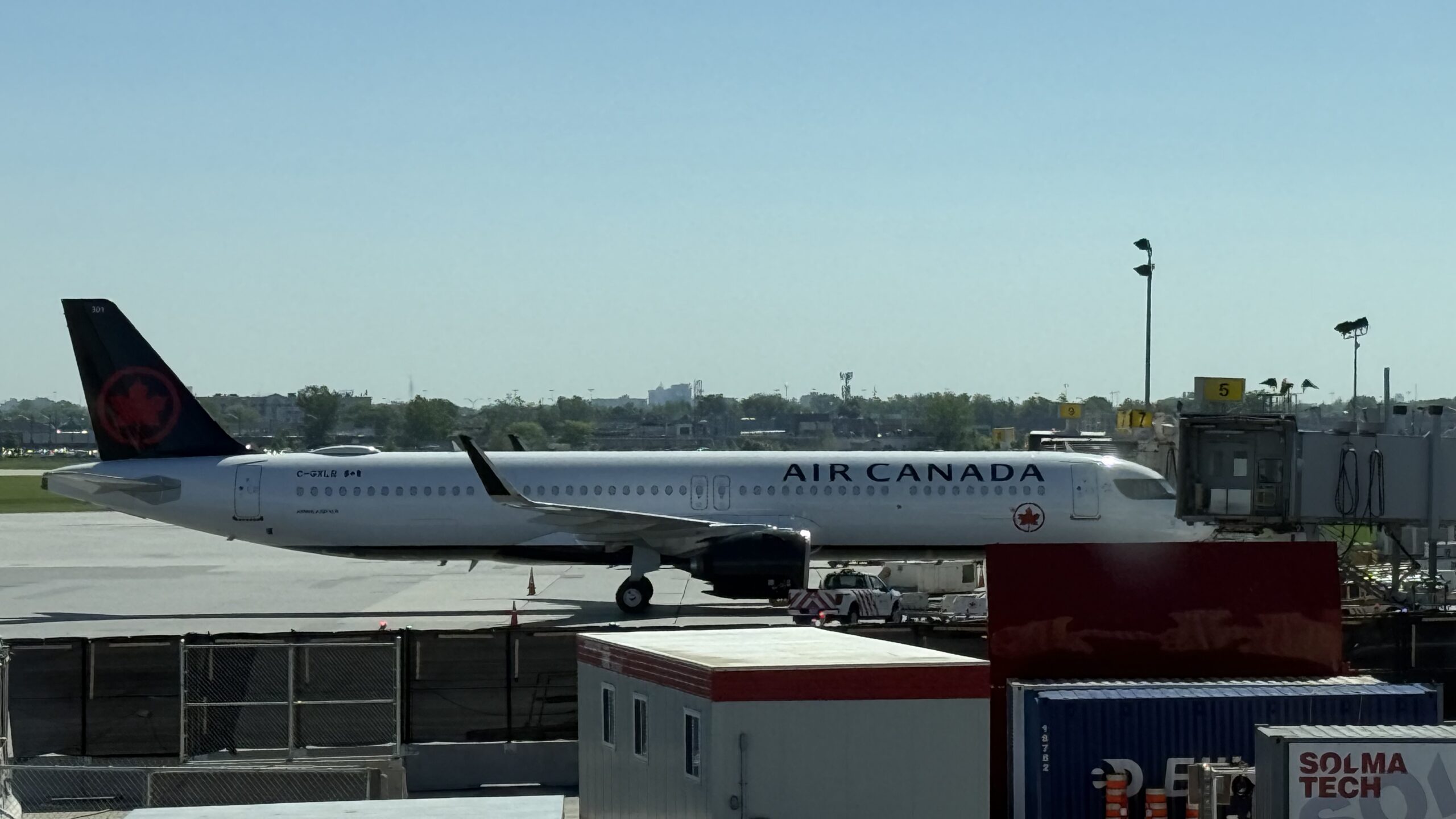 Inaugural Air Canada A321XLR a plane on the runway