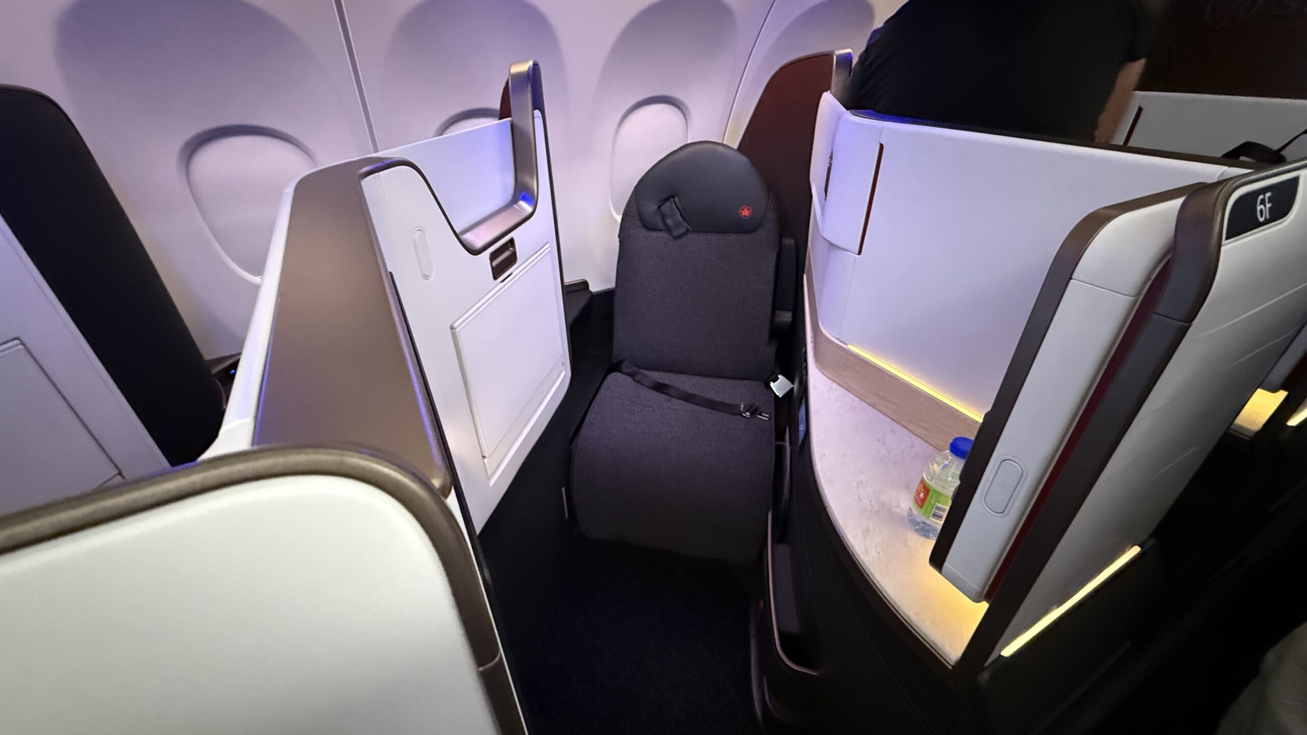 Inaugural Air Canada A321XLR a seat in a plane