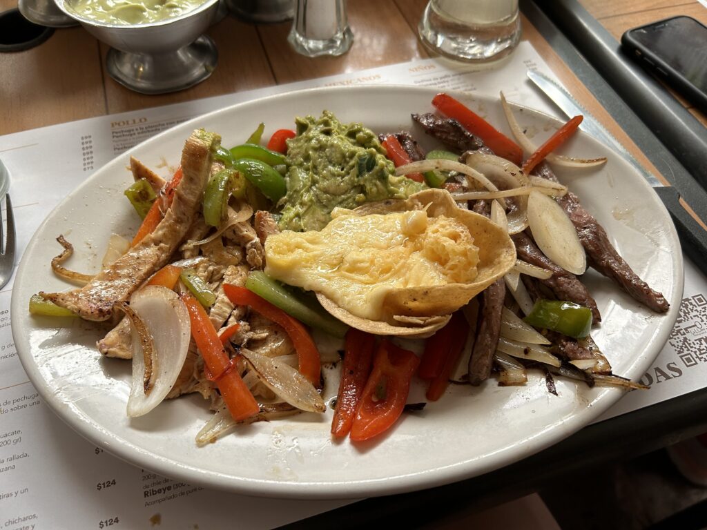 a plate of food on a table