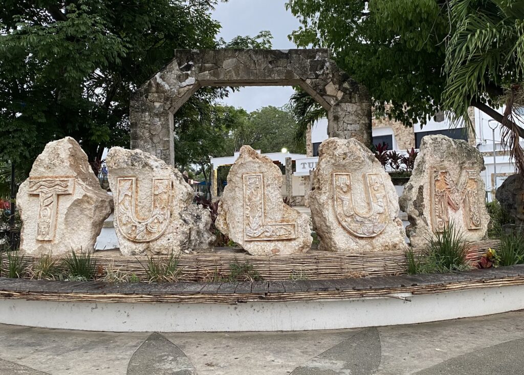 a group of carved rocks